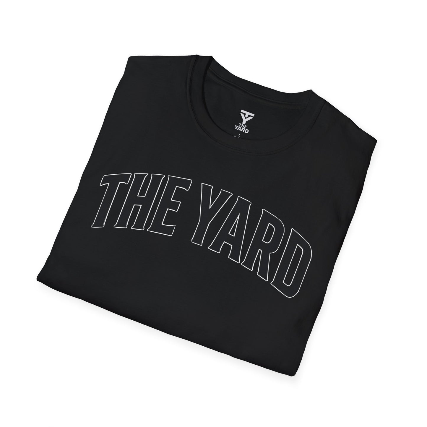 Unisex T-Shirt - Yard Bended Logo Black White Outline Design