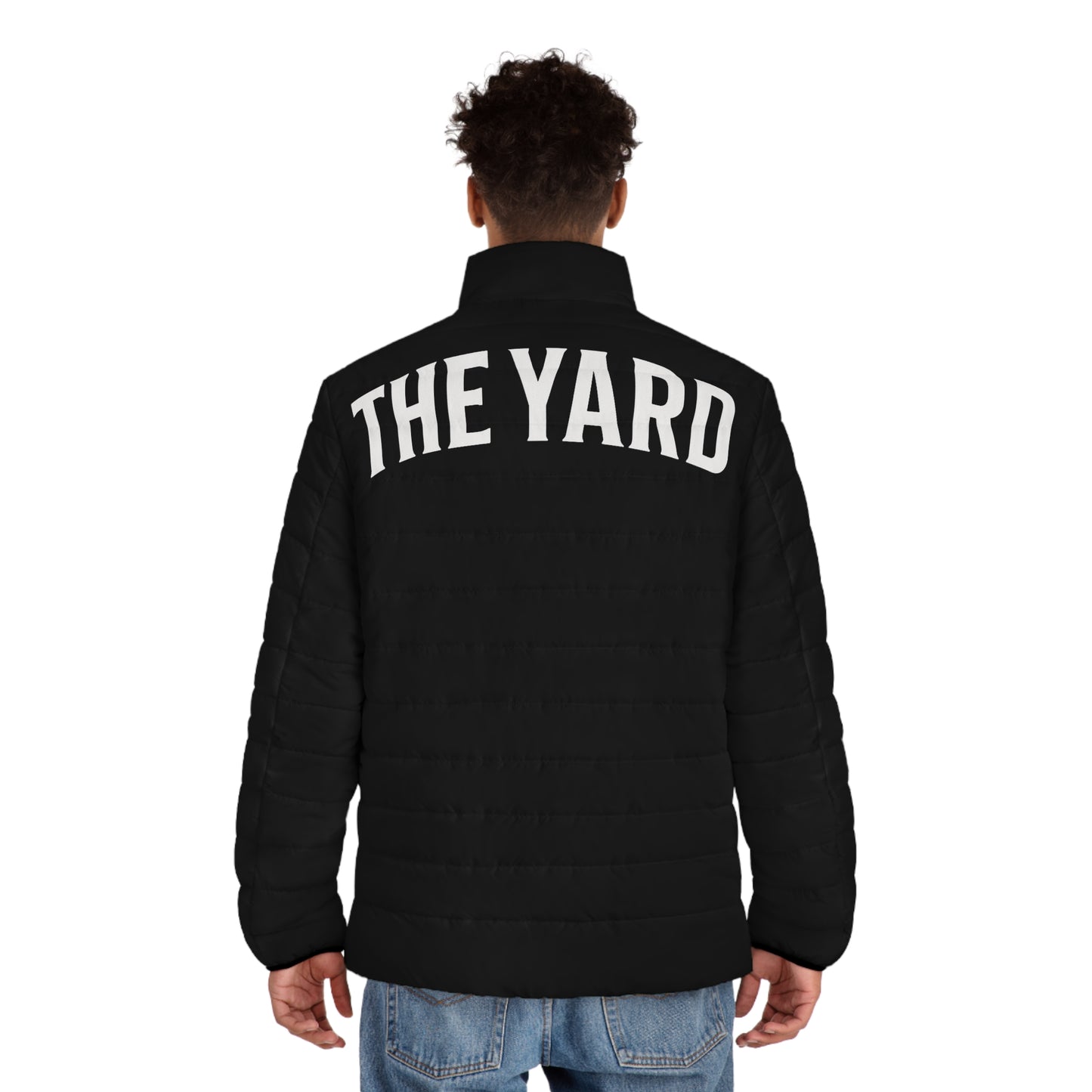 Men's Puffer Jacket - Premium 'The Yard' Front Logo Back Print