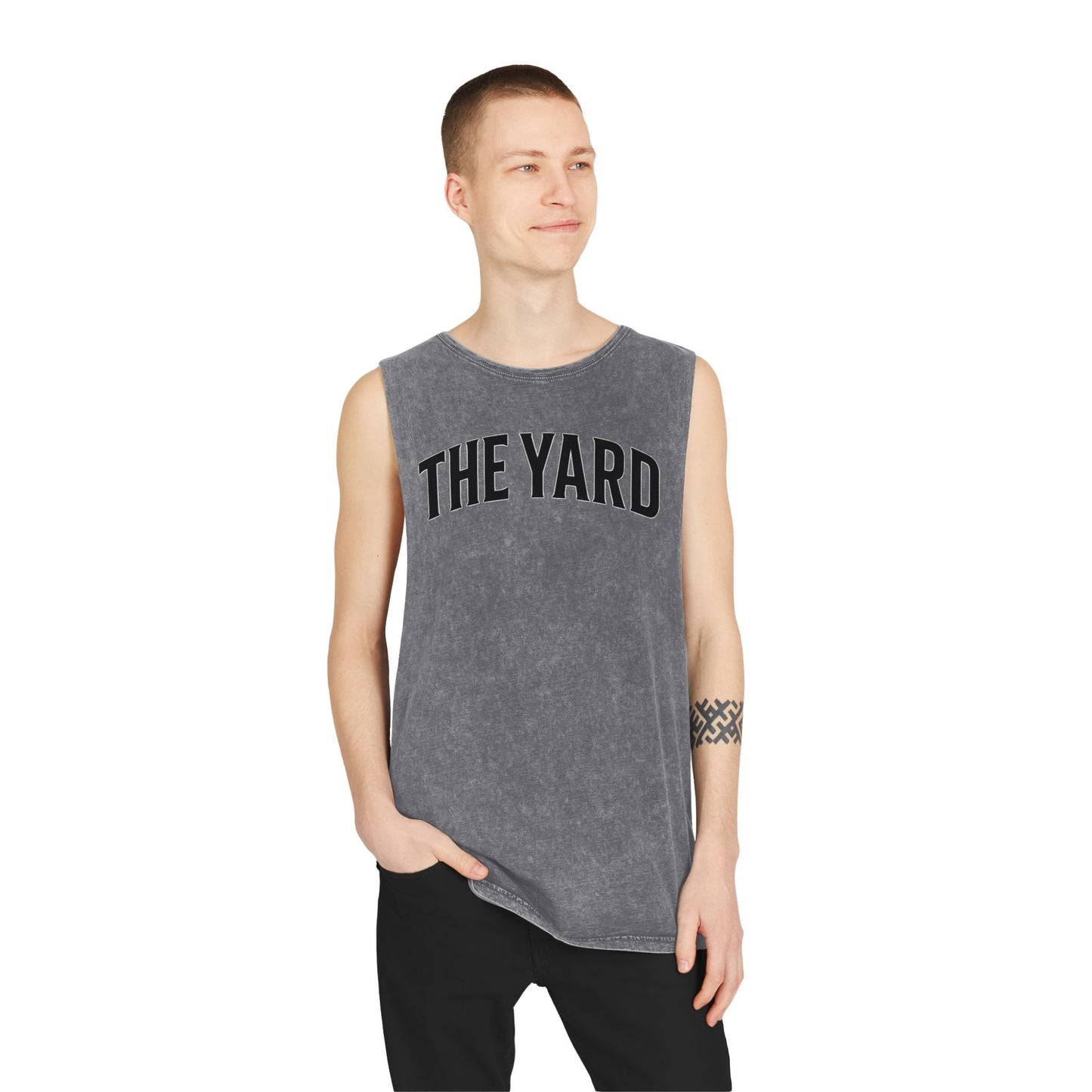 Bended Black Stonewash Tank Top