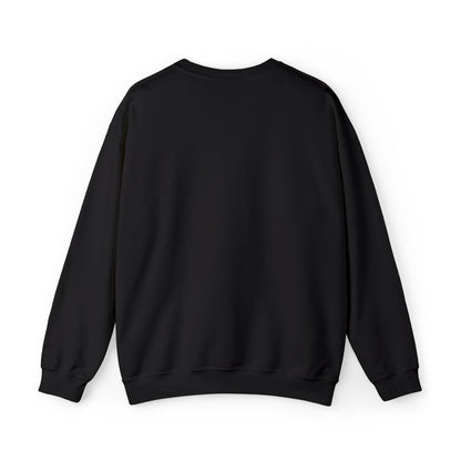 Minimal Black Crewneck Sweatshirt — Chest & Wrist Logo