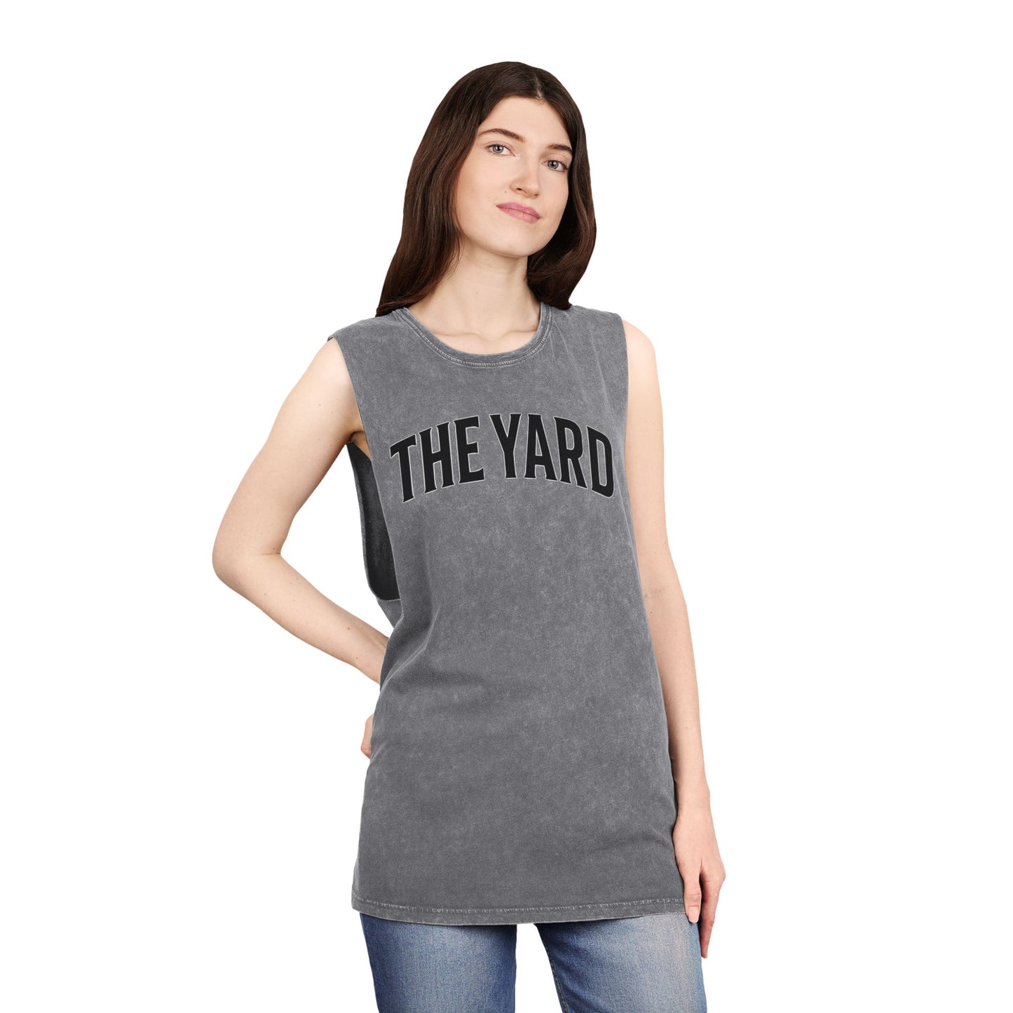 Bended Black Stonewash Tank Top