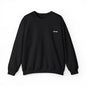 Minimal Black Crewneck Sweatshirt — Chest & Wrist Logo