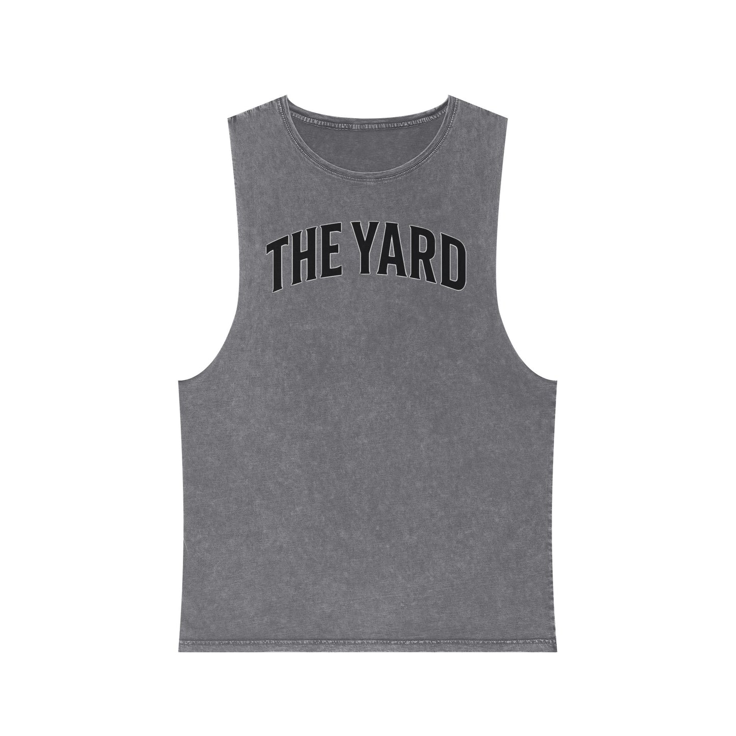 Bended Black Stonewash Tank Top
