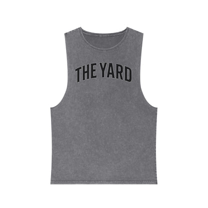Bended Black Stonewash Tank Top