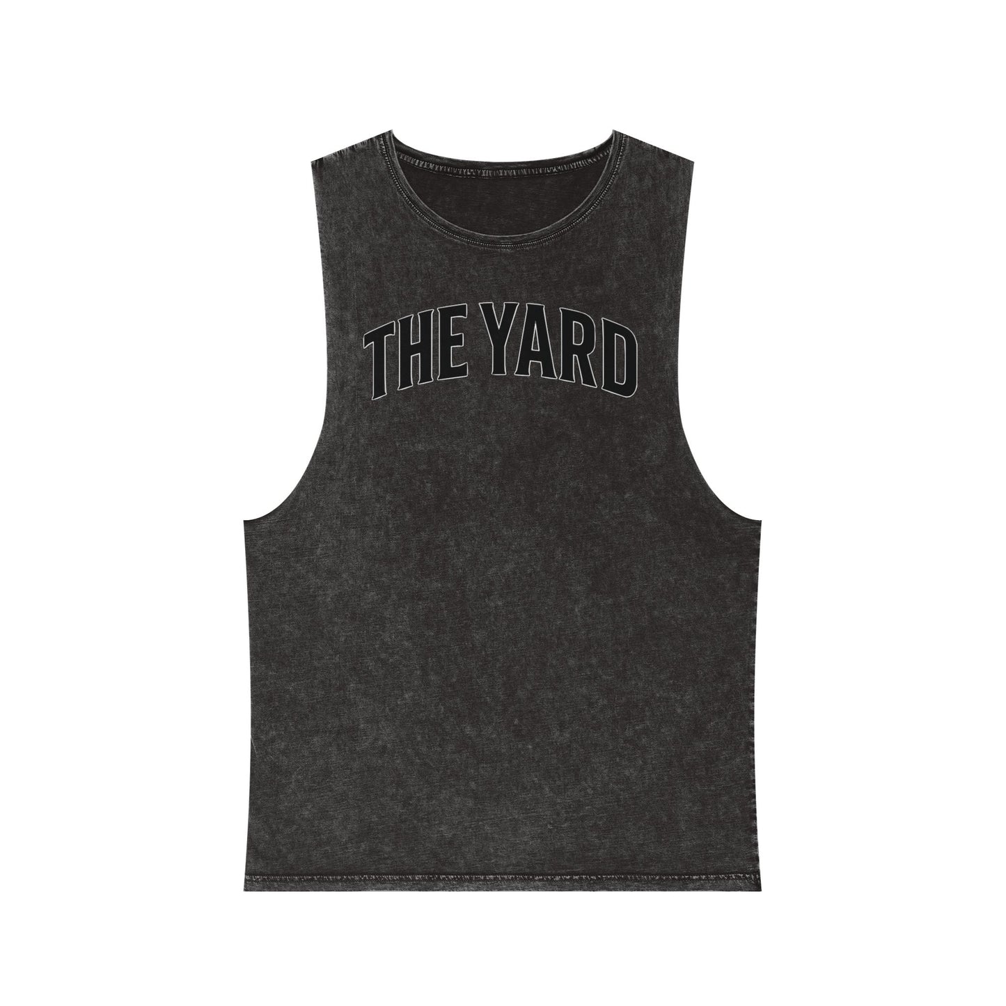 Bended Black Stonewash Tank Top